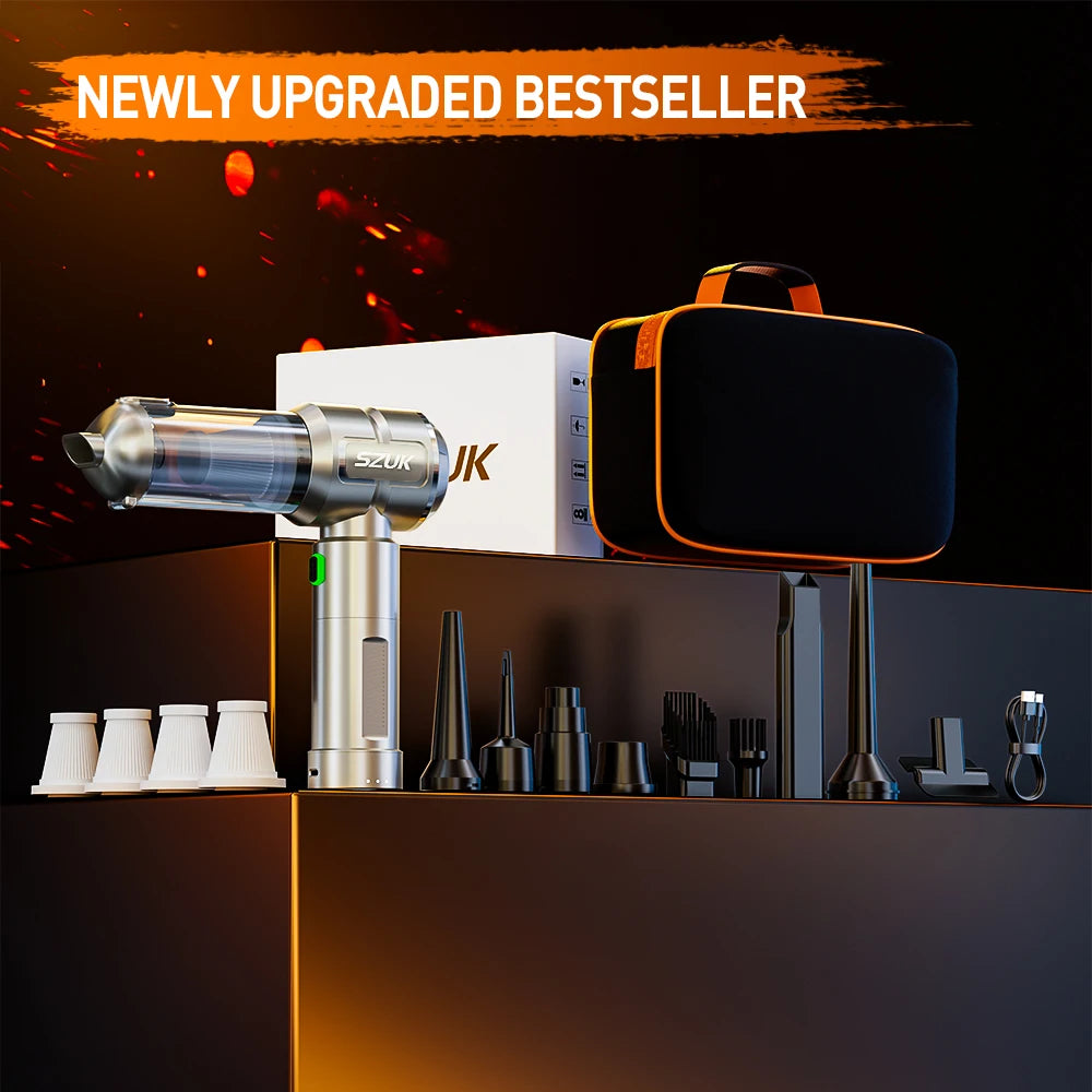 Portable Cordless Vacuum – Blowing & Suction with LED