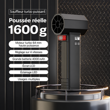 BOOSTER TF64 – Akku-Turbogebläse 750 W, Schubkraft bis zu 1,6 kg
