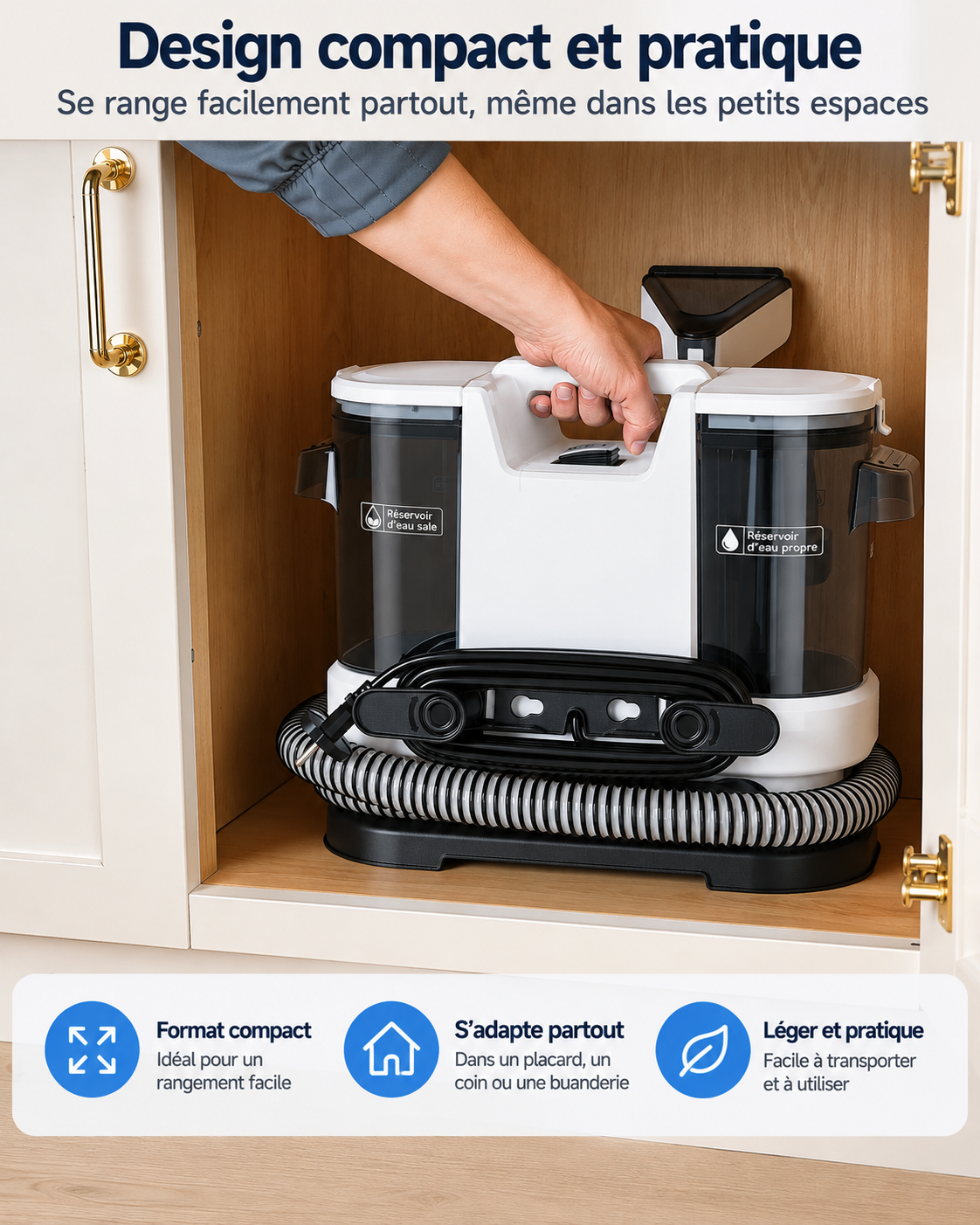 Lubluelu V8 – 800W Hot Water Spot Cleaner, 15 kPa Suction
