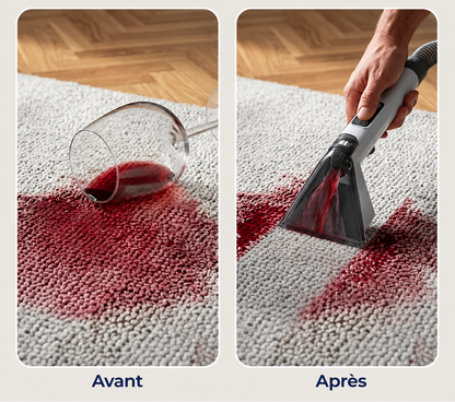 1300 W Carpet and upholstery steam cleaner – 13 kPa suction