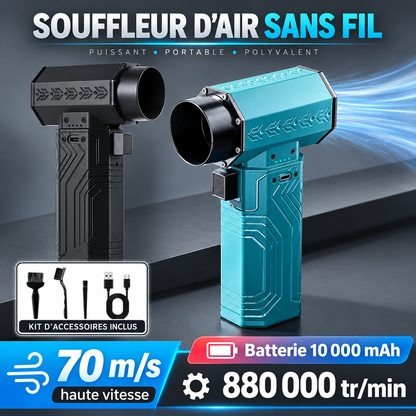 Turbo-Lüfter – Kabelloses Gebläse 420 W, bis zu 70 m/s