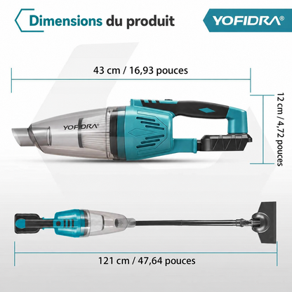 YOFIDRA 4-en-1 – Aspirateur Sans Fil 12 kPa