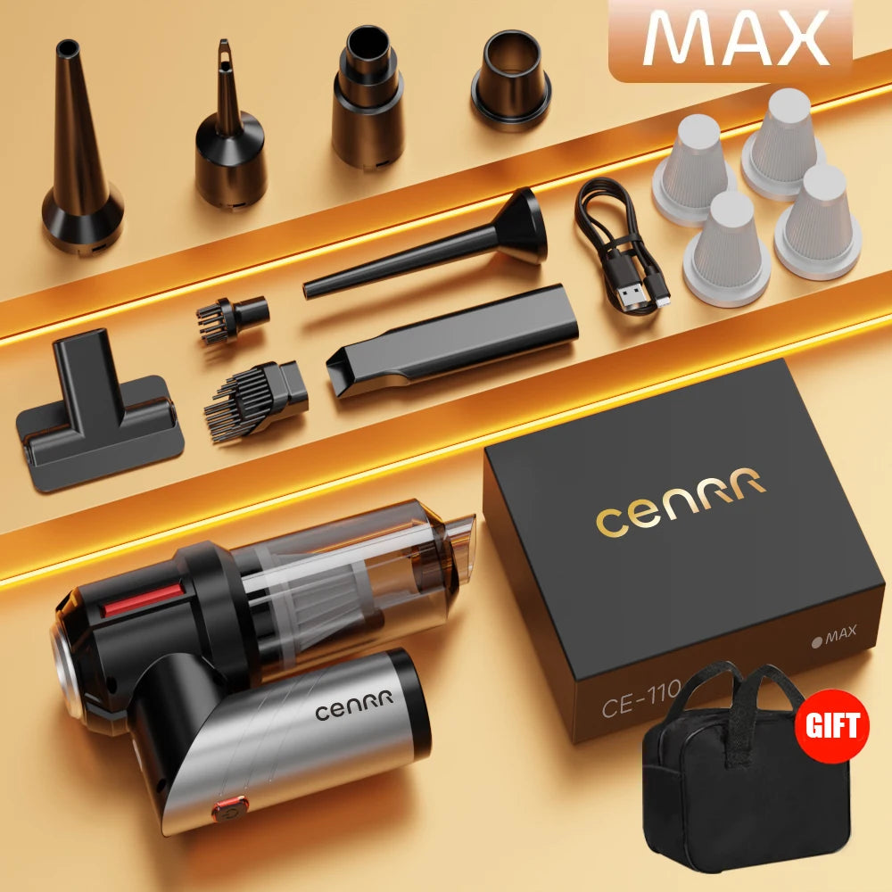 CENRR – Mini Aspirateur Voiture Sans Fil & Souffleur