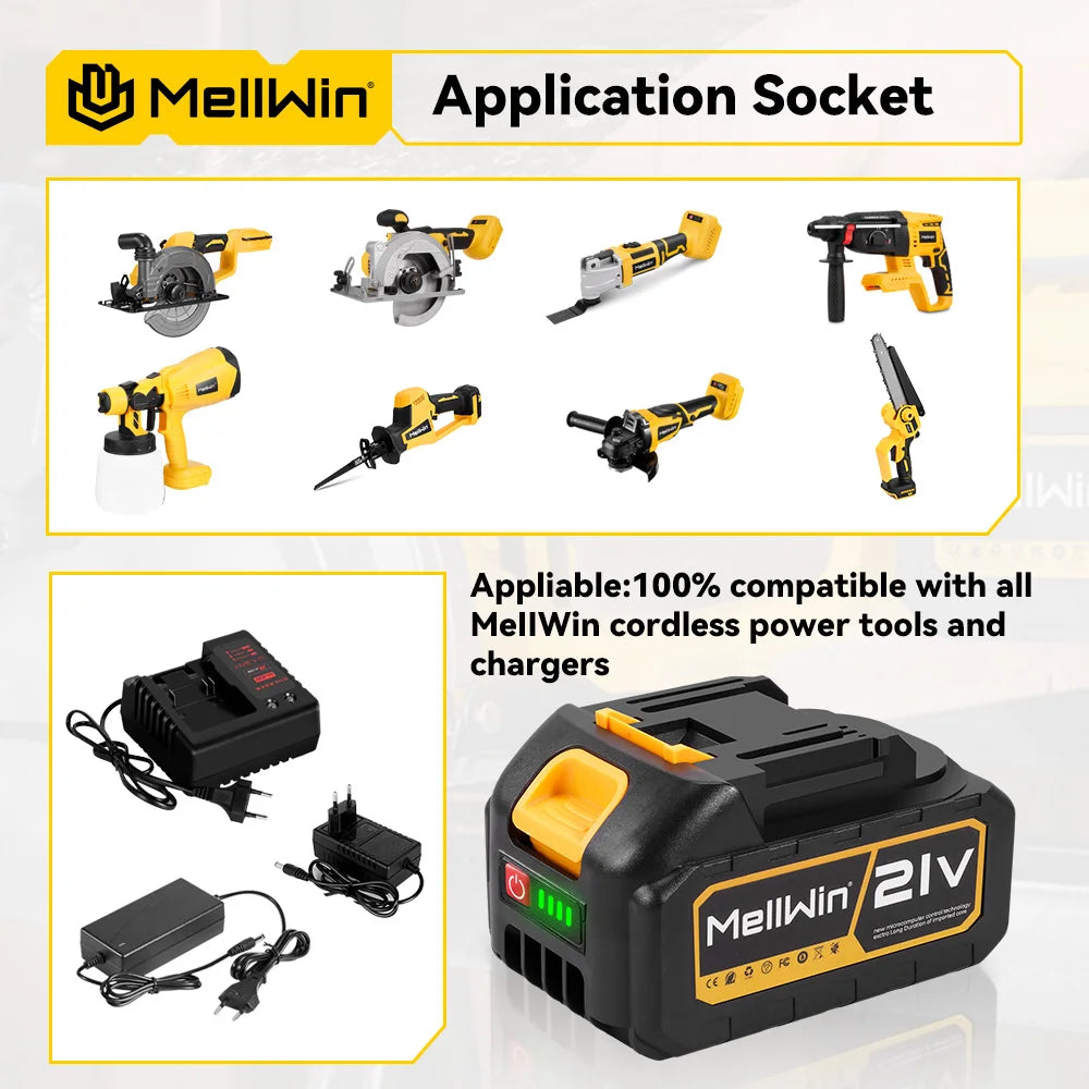 MELLWIN – Kabelloses Turbo-Gebläse, bürstenloser Motor 300.000 U/min
