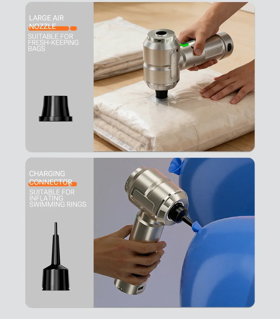 Kabelloser Handstaubsauger – Saug- und Blasfunktion mit LED