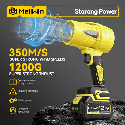 MELLWIN – Kabelloses Turbo-Gebläse, bürstenloser Motor 300.000 U/min