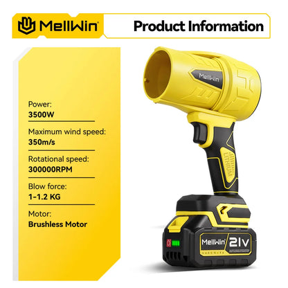 MELLWIN – Kabelloses Turbo-Gebläse, bürstenloser Motor 300.000 U/min