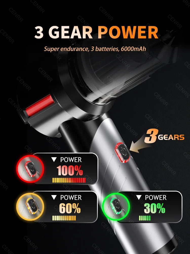 CENRR – Mini Aspirateur Voiture Sans Fil & Souffleur