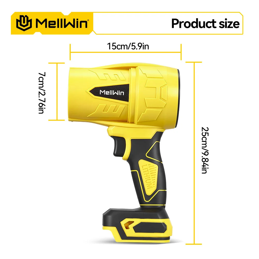 MELLWIN – Kabelloses Turbo-Gebläse, bürstenloser Motor 300.000 U/min