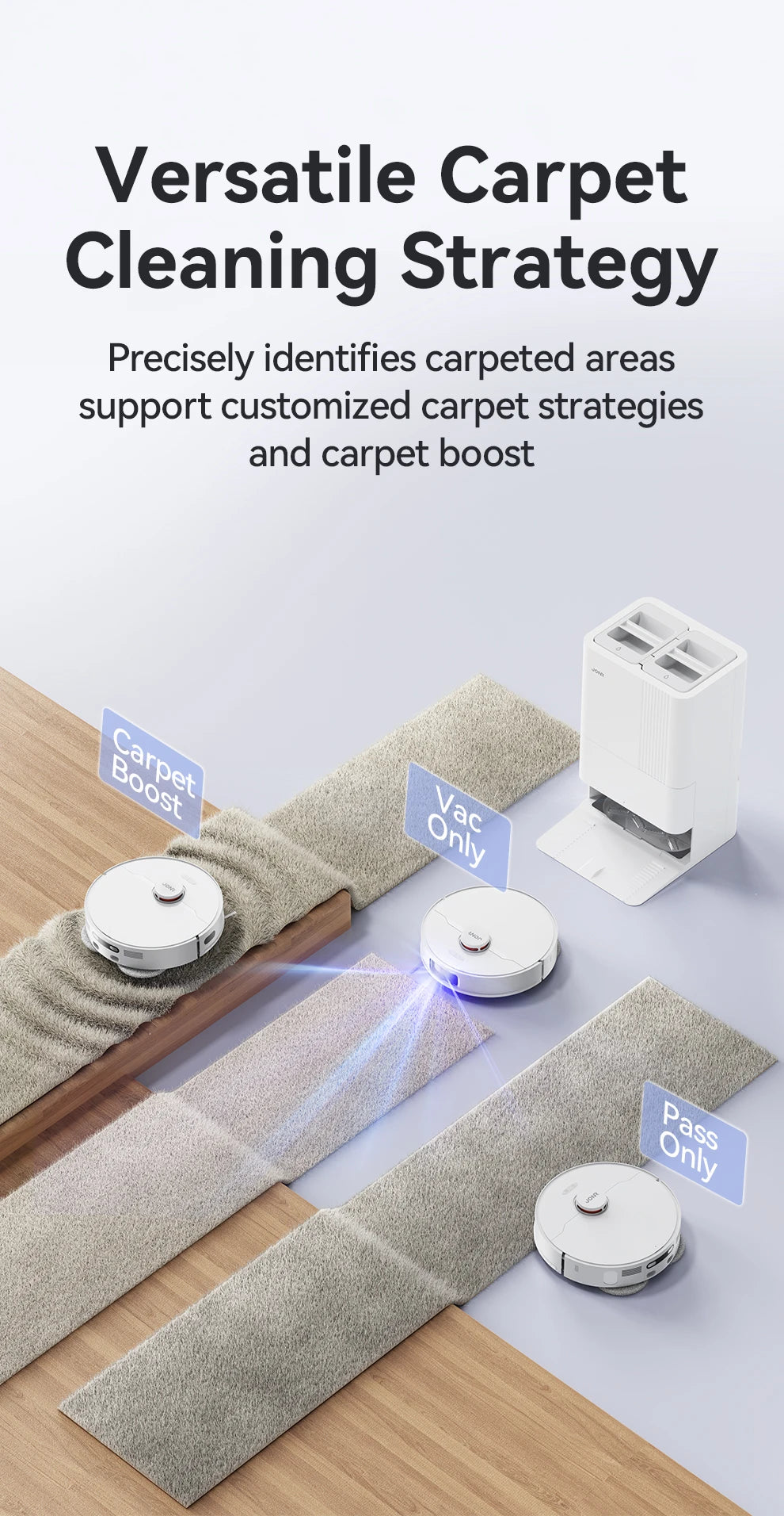 JONR P20 Pro – Robot Aspirateur Laveur avec Station