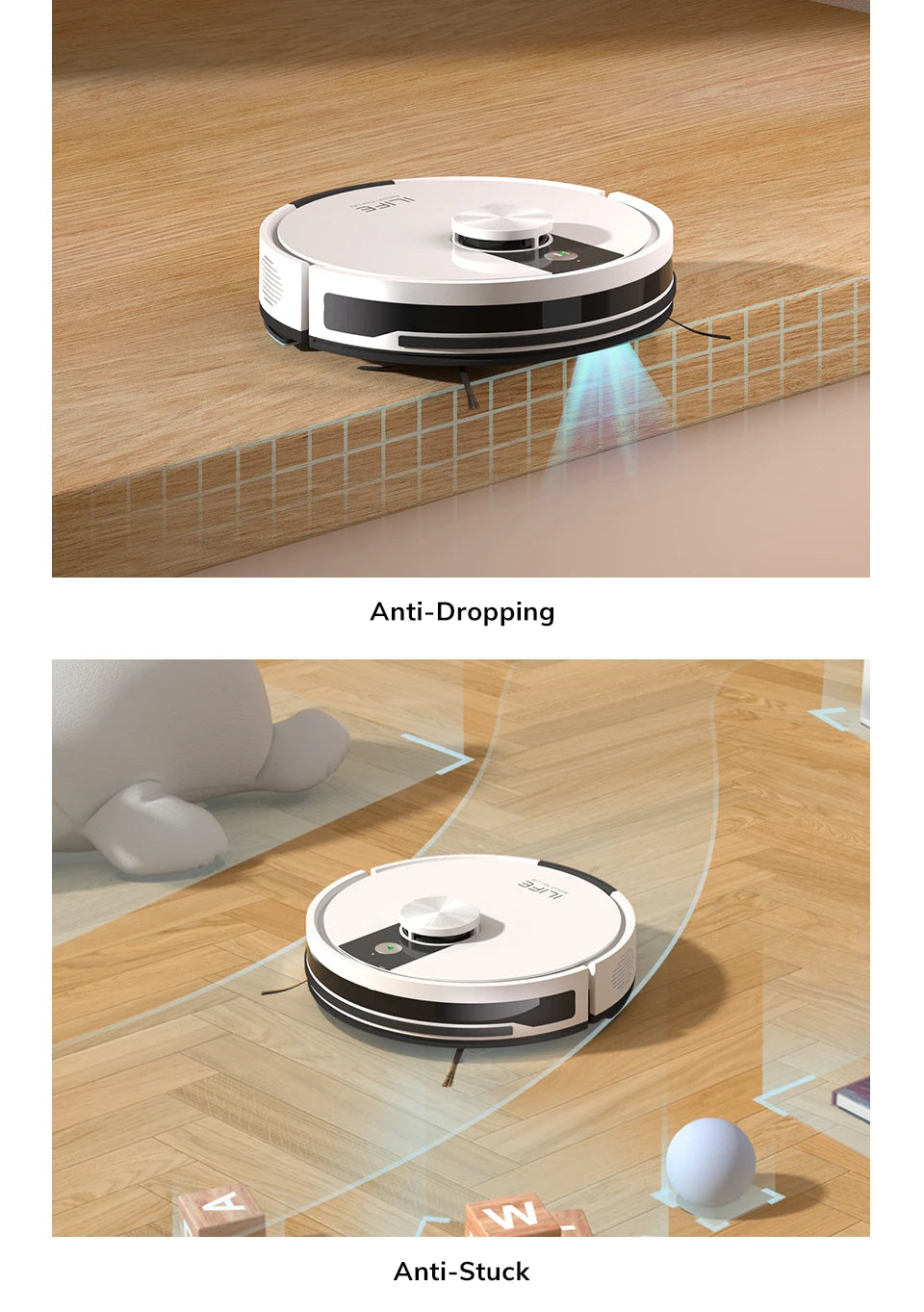 ILIFE A12 Pro – Robot Aspirateur Laveur 3000 Pa avec Station