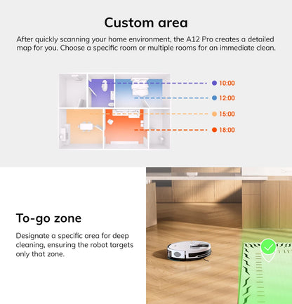 ILIFE A12 Pro – Robot Aspirateur Laveur 3000 Pa avec Station