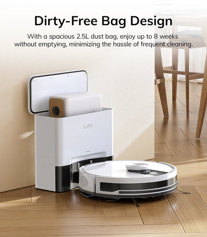 ILIFE A12 Pro – Robot Aspirateur Laveur 3000 Pa avec Station