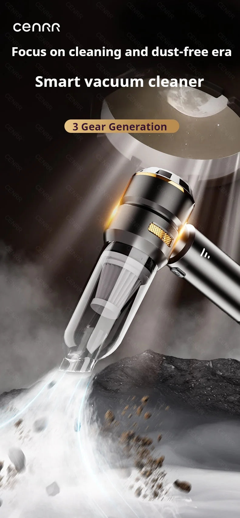 CENRR – Aspirateur Voiture Sans Fil Portable