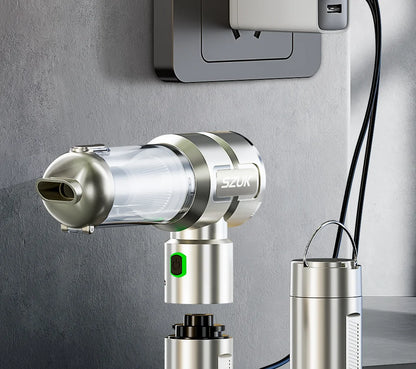 Kabelloser Handstaubsauger – Saug- und Blasfunktion mit LED