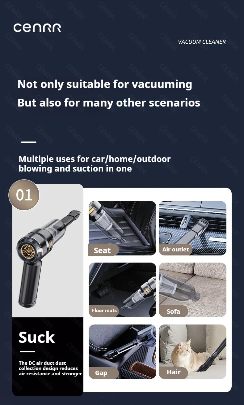 CENRR – Aspirateur Voiture Sans Fil Portable