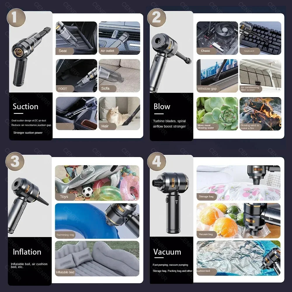 CENRR – Aspirateur Voiture Sans Fil Portable