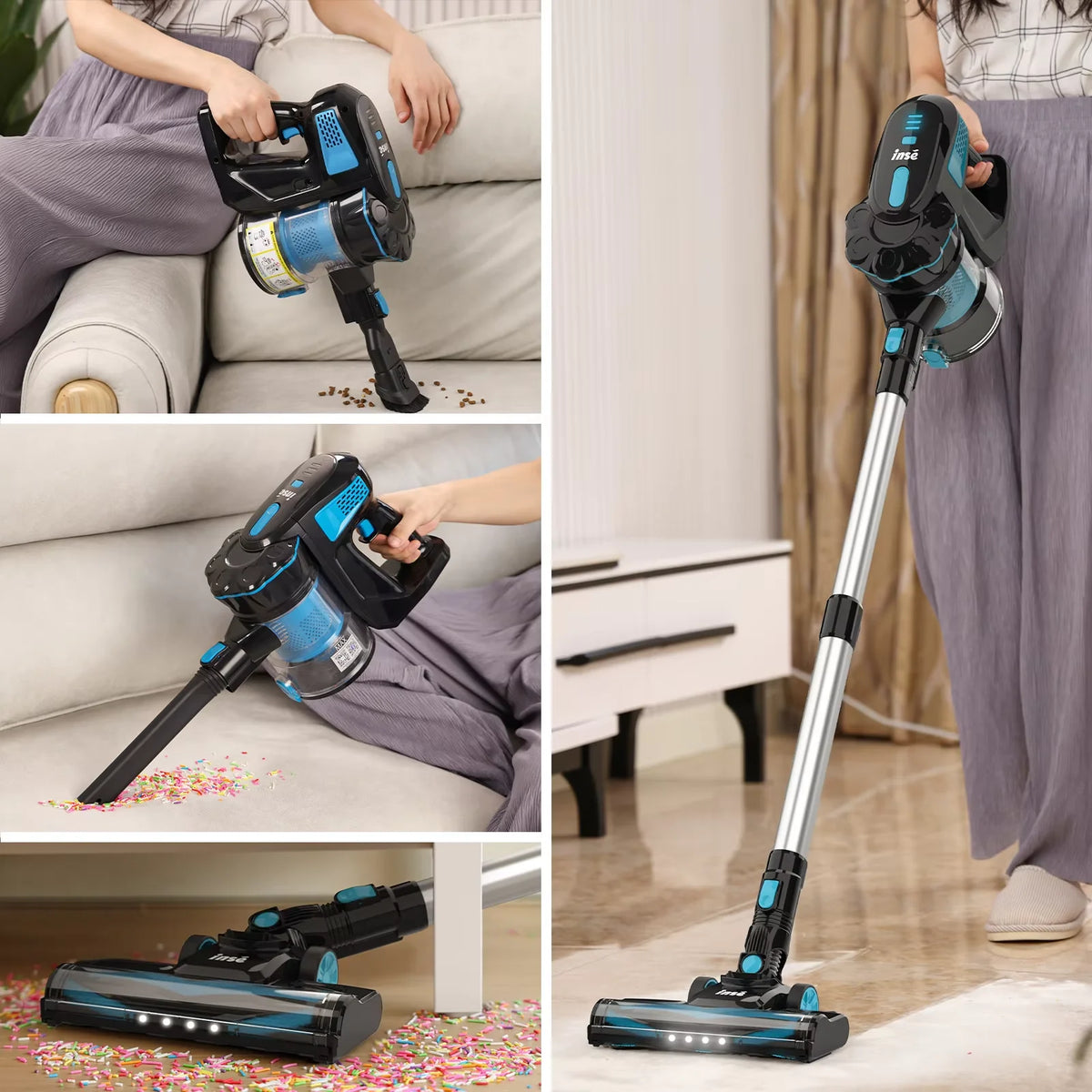 INSE V770 – Aspirateur Balai Sans Fil 20 kPa