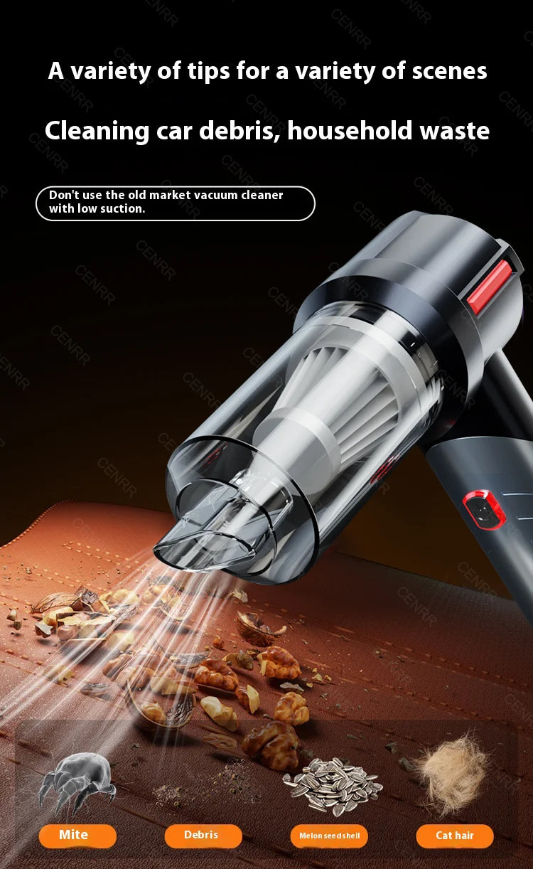 CENRR – Mini Aspirateur Voiture Sans Fil & Souffleur