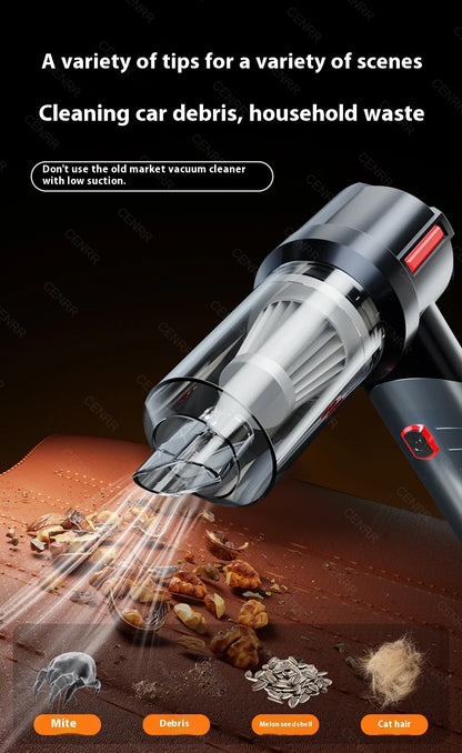 CENRR – Mini Aspirateur Voiture Sans Fil & Souffleur