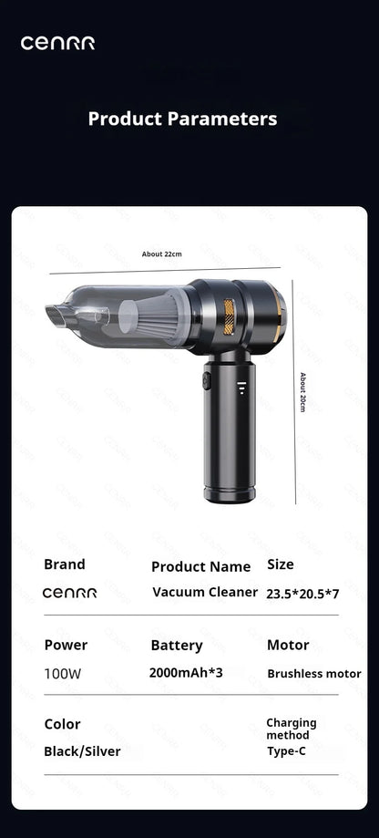 CENRR – Aspirateur Voiture Sans Fil Portable