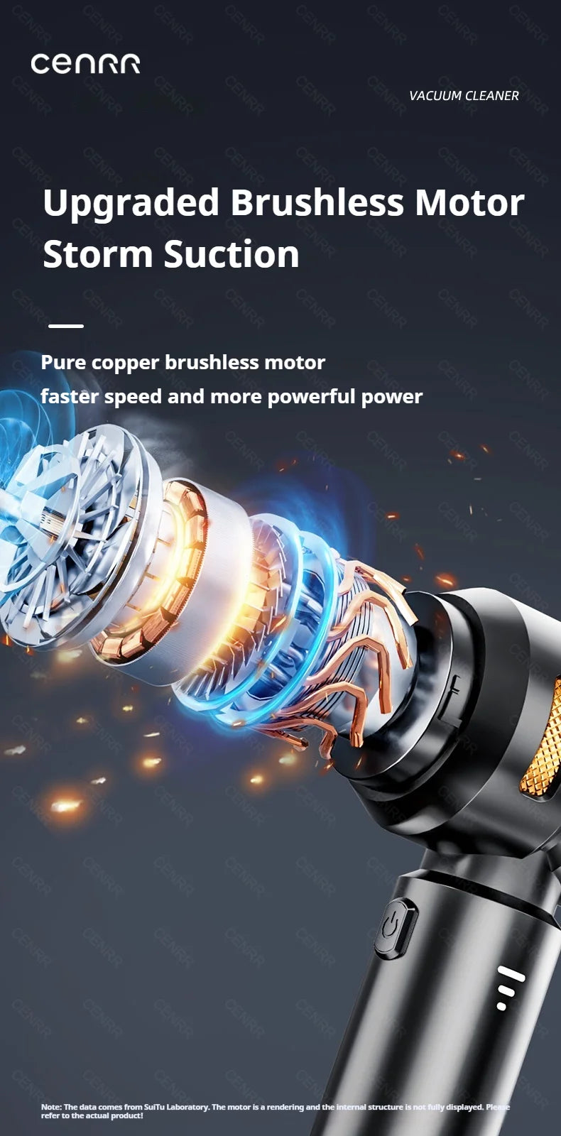 CENRR – Aspirateur Voiture Sans Fil Portable