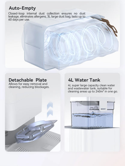 JONR P20 Pro – Robot Aspirateur Laveur avec Station