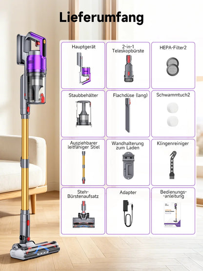 Tdyon Nova – Aspirateur balai sans fil 70 kPa, autonomie jusqu’à 75 min