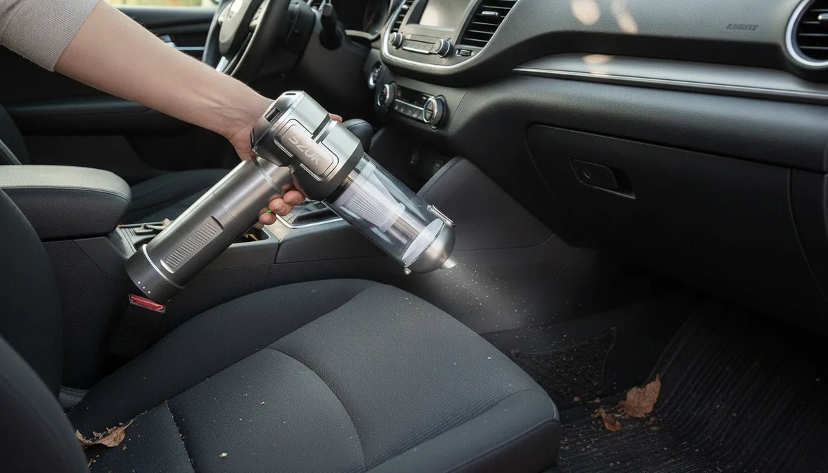 Aspirateur Voiture SZUK : Puissance Sans Fil & Souffleur LED