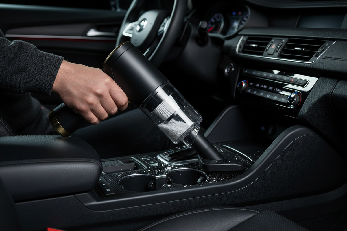 Nettoyage console avec brosse